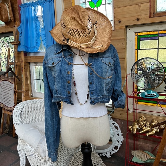 Outer Edge Jackets & Blazers - Outer Edge Denim Crop Jacket